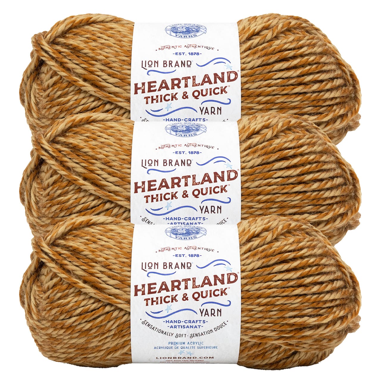 3 Pack Lion Brand® Heartland® Thick & Quick® Yarn
